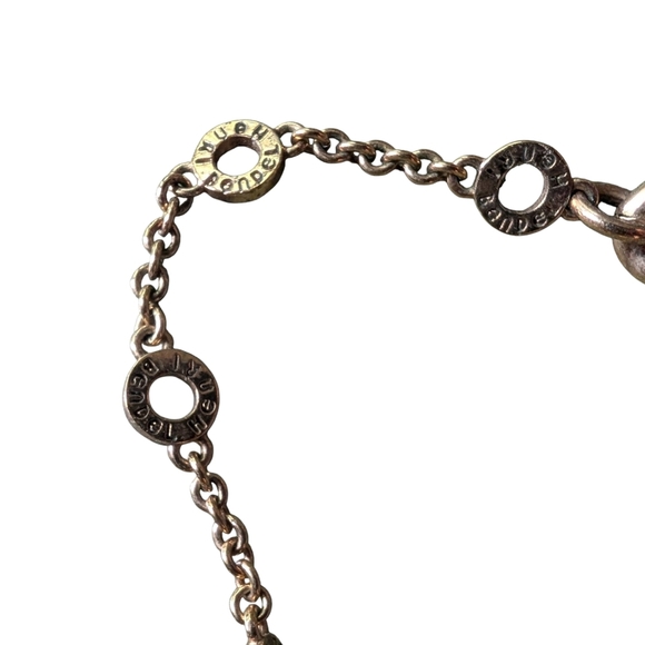 Henri Bendel Gold Chain Necklace With Crystal And Triangle Shaped Charms - Picture 7 of 8